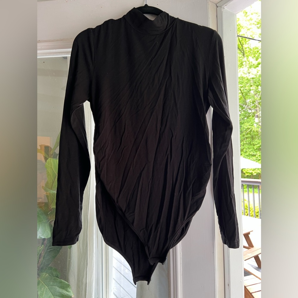 Black maternity bodysuit